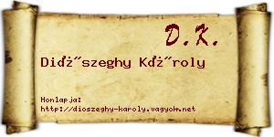 Diószeghy Károly névjegykártya