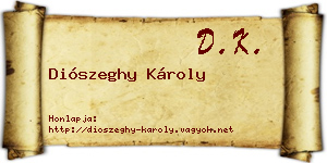 Diószeghy Károly névjegykártya